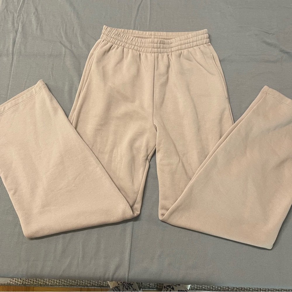 HM straight Beige Sweatpants